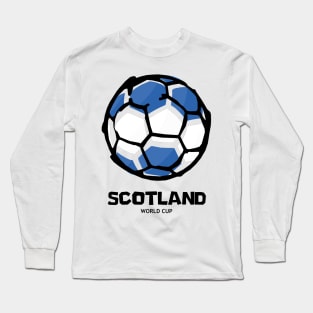 Scotland Football Country Flag Long Sleeve T-Shirt